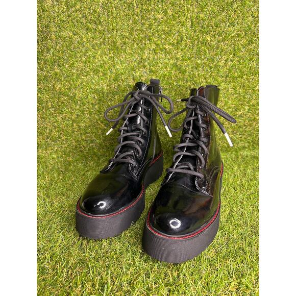 Steve Madden Cool Planet Kreed Patent Leather‎ Platform Zipper Boot 8.5 - Picture 2 of 16